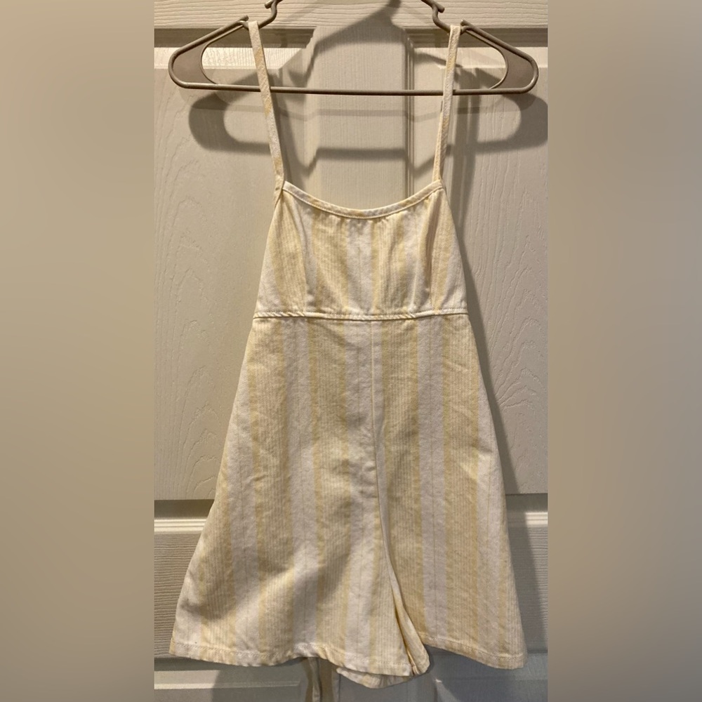 BDG yellow denim romper size 0